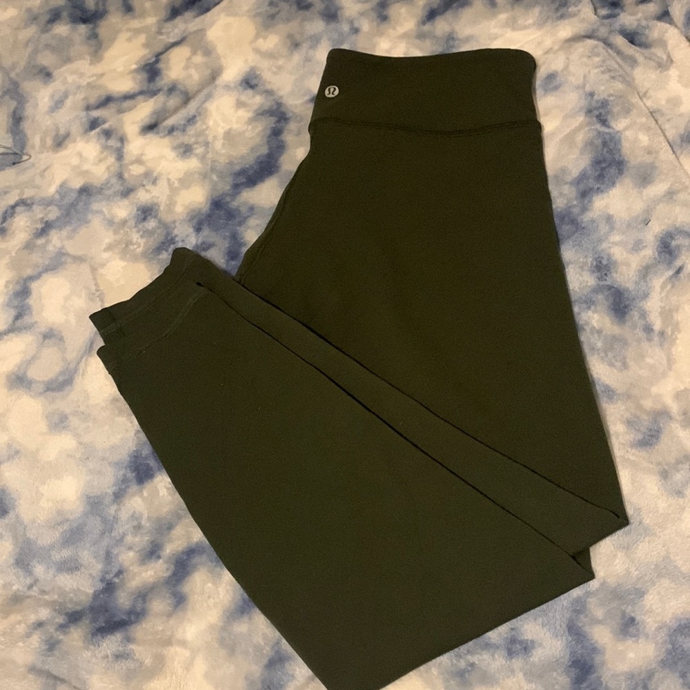 Lululemon Low Rise Wunder Leggings Dark Olive